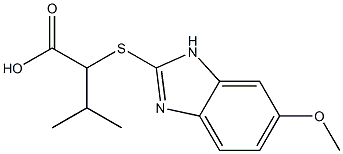 2-[(6-methoxy-1H-1,3-benzodiazol-2-yl)sulfanyl]-3-methylbutanoic acid,,结构式