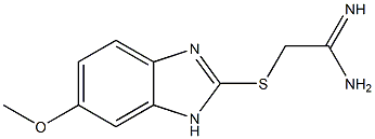 2-[(6-methoxy-1H-1,3-benzodiazol-2-yl)sulfanyl]ethanimidamide,,结构式