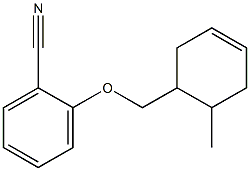2-[(6-methylcyclohex-3-en-1-yl)methoxy]benzonitrile,,结构式