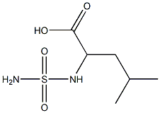 2-[(aminosulfonyl)amino]-4-methylpentanoic acid Structure