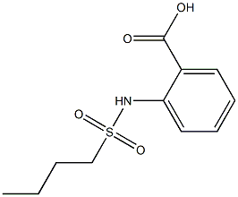 2-[(butylsulfonyl)amino]benzoic acid 结构式