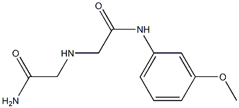 2-[(carbamoylmethyl)amino]-N-(3-methoxyphenyl)acetamide 化学構造式