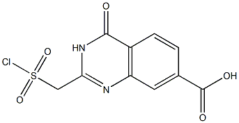 2-[(chlorosulfonyl)methyl]-4-oxo-3,4-dihydroquinazoline-7-carboxylic acid Structure