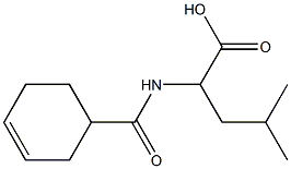 2-[(cyclohex-3-en-1-ylcarbonyl)amino]-4-methylpentanoic acid,,结构式