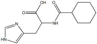 2-[(cyclohexylcarbonyl)amino]-3-(1H-imidazol-4-yl)propanoic acid,,结构式