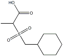 2-[(cyclohexylmethyl)sulfonyl]propanoic acid Structure