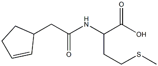 2-[(cyclopent-2-en-1-ylacetyl)amino]-4-(methylthio)butanoic acid Struktur