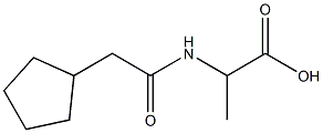 2-[(cyclopentylacetyl)amino]propanoic acid,,结构式