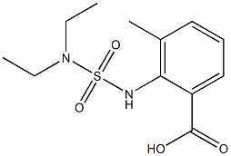 2-[(diethylsulfamoyl)amino]-3-methylbenzoic acid,,结构式
