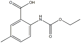 2-[(ethoxycarbonyl)amino]-5-methylbenzoic acid 化学構造式