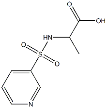 2-[(pyridin-3-ylsulfonyl)amino]propanoic acid 结构式