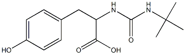 2-[(tert-butylcarbamoyl)amino]-3-(4-hydroxyphenyl)propanoic acid,,结构式