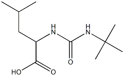 2-[(tert-butylcarbamoyl)amino]-4-methylpentanoic acid Struktur