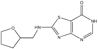 2-[(tetrahydrofuran-2-ylmethyl)amino][1,3]thiazolo[4,5-d]pyrimidin-7(6H)-one,,结构式