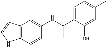 2-[1-(1H-indol-5-ylamino)ethyl]-5-methylphenol Struktur