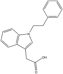 2-[1-(2-phenylethyl)-1H-indol-3-yl]acetic acid Struktur
