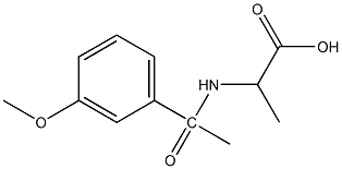 2-[1-(3-methoxyphenyl)acetamido]propanoic acid 化学構造式