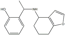 2-[1-(4,5,6,7-tetrahydro-1-benzofuran-4-ylamino)ethyl]phenol 化学構造式
