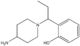 2-[1-(4-aminopiperidin-1-yl)propyl]phenol Struktur