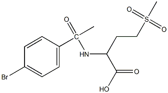 2-[1-(4-bromophenyl)acetamido]-4-methanesulfonylbutanoic acid 化学構造式