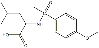 2-[1-(4-methoxyphenyl)acetamido]-4-methylpentanoic acid 结构式