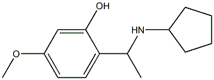 2-[1-(cyclopentylamino)ethyl]-5-methoxyphenol Structure