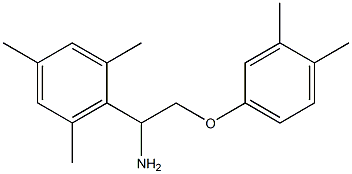 2-[1-amino-2-(3,4-dimethylphenoxy)ethyl]-1,3,5-trimethylbenzene Struktur