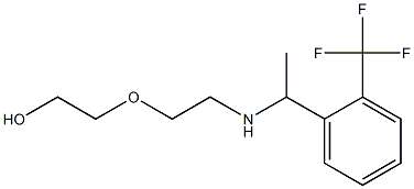 2-[2-({1-[2-(trifluoromethyl)phenyl]ethyl}amino)ethoxy]ethan-1-ol,,结构式