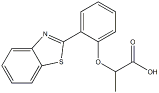 2-[2-(1,3-benzothiazol-2-yl)phenoxy]propanoic acid 化学構造式