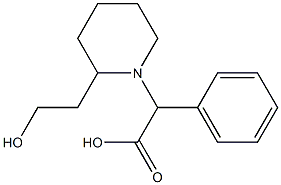 2-[2-(2-hydroxyethyl)piperidin-1-yl]-2-phenylacetic acid Struktur