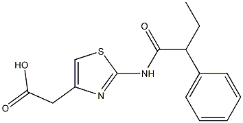 2-[2-(2-phenylbutanamido)-1,3-thiazol-4-yl]acetic acid,,结构式