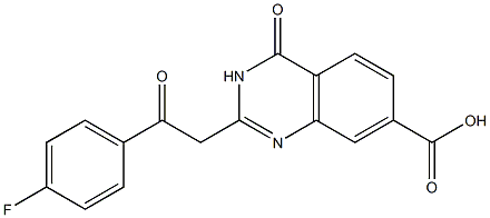 2-[2-(4-fluorophenyl)-2-oxoethyl]-4-oxo-3,4-dihydroquinazoline-7-carboxylic acid 结构式