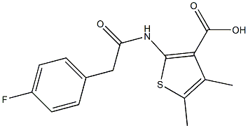 2-[2-(4-fluorophenyl)acetamido]-4,5-dimethylthiophene-3-carboxylic acid Structure