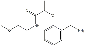 2-[2-(aminomethyl)phenoxy]-N-(2-methoxyethyl)propanamide,,结构式