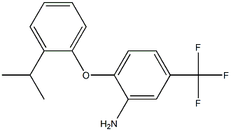 2-[2-(propan-2-yl)phenoxy]-5-(trifluoromethyl)aniline,,结构式