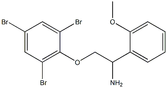 2-[2-amino-2-(2-methoxyphenyl)ethoxy]-1,3,5-tribromobenzene Struktur