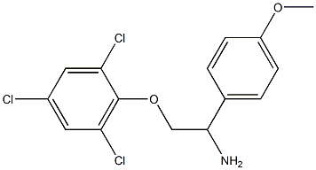 2-[2-amino-2-(4-methoxyphenyl)ethoxy]-1,3,5-trichlorobenzene Struktur