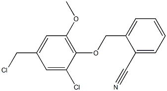 2-[2-chloro-4-(chloromethyl)-6-methoxyphenoxymethyl]benzonitrile,,结构式