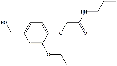 2-[2-ethoxy-4-(hydroxymethyl)phenoxy]-N-propylacetamide 化学構造式