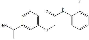 2-[3-(1-aminoethyl)phenoxy]-N-(2-fluorophenyl)acetamide 化学構造式