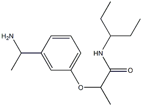 2-[3-(1-aminoethyl)phenoxy]-N-(pentan-3-yl)propanamide,,结构式