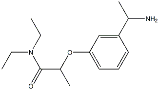 2-[3-(1-aminoethyl)phenoxy]-N,N-diethylpropanamide,,结构式