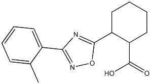 2-[3-(2-methylphenyl)-1,2,4-oxadiazol-5-yl]cyclohexane-1-carboxylic acid 化学構造式