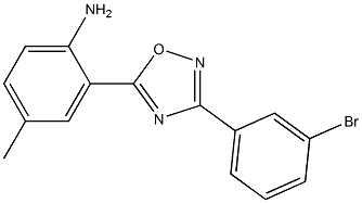 2-[3-(3-bromophenyl)-1,2,4-oxadiazol-5-yl]-4-methylaniline Struktur