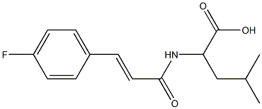 2-[3-(4-fluorophenyl)prop-2-enamido]-4-methylpentanoic acid,,结构式