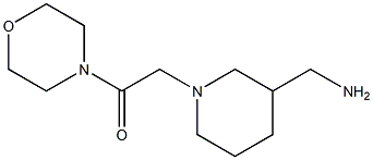 2-[3-(aminomethyl)piperidin-1-yl]-1-(morpholin-4-yl)ethan-1-one,,结构式