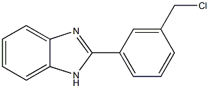 2-[3-(chloromethyl)phenyl]-1H-1,3-benzodiazole,,结构式