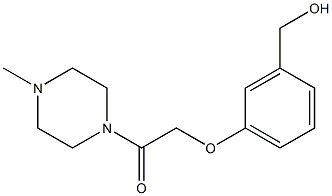 2-[3-(hydroxymethyl)phenoxy]-1-(4-methylpiperazin-1-yl)ethan-1-one Struktur