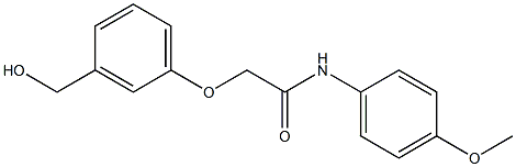 2-[3-(hydroxymethyl)phenoxy]-N-(4-methoxyphenyl)acetamide 化学構造式