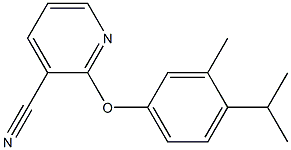 2-[3-methyl-4-(propan-2-yl)phenoxy]pyridine-3-carbonitrile 化学構造式